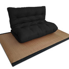Futon 02 Lugares Slim 128x188x10cm - Cor Preto