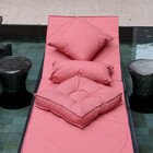 Futon alto 60 cm x 60 cm  acqua rosa