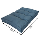 Futon Alto em Linho Azul 60x60cm Beca Decor