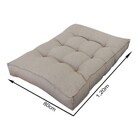 Futon Alto em Linho Bege 1,20x80x15cm Beca Decor