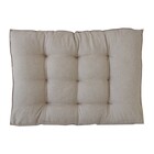 Futon Alto em Linho Bege 1,20x80x15cm Beca Decor