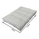 Futon Alto em Linho Bege 1,20x80x15cm Beca Decor