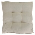 Futon Alto em Linho Kazzan Bege 60x60x15cm Beca Decor