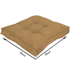 Futon Alto em Linho Marrom 60x60cm Beca Decor