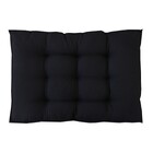 Futon Alto em Linho Preto 1,20x80x15cm Beca Decor
