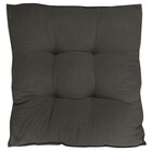 Futon Alto em Linho Preto 60x60cm Beca Decor