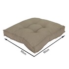 Futon Alto Kazzan em Linho Bege 60x60x15cm Beca Decor