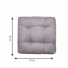 Futon Alto Linho Caqui 45x45cm Artesanal Teares