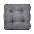 Futon Alto Linho Cinza 45x45cm Artesanal Teares