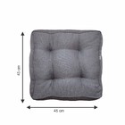 Futon Alto Linho Cinza 45x45cm Artesanal Teares