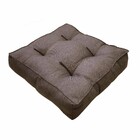 Futon Alto Linho Marrom 45x45cm Artesanal Teares