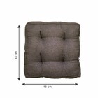Futon Alto Linho Marrom 45x45cm Artesanal Teares