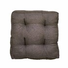 Futon Alto Linho Marrom 45x45cm Artesanal Teares