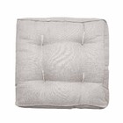 Futon Alto Linho Nude 45x45cm Artesanal Teares