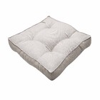 Futon Alto Linho Nude 45x45cm Artesanal Teares