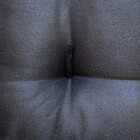 Futon Alto Linho Preto 45x45cm Artesanal Teares