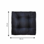 Futon Alto Linho Preto 45x45cm Artesanal Teares