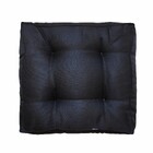 Futon Alto Linho Preto 45x45cm Artesanal Teares