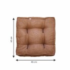 Futon Alto Linho Terracota 45x45cm Artesanal Teares