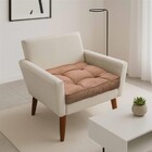 Futon Alto Linho Terracota 45x45cm Artesanal Teares