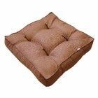 Futon Alto Linho Terracota 45x45cm Artesanal Teares