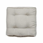 Futon Baixo Oxford Bege 40x40cm Artesanal Teares