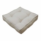 Futon Baixo Oxford Bege 40x40cm Artesanal Teares