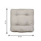 Futon Baixo Oxford Bege 40x40cm Artesanal Teares