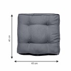 Futon Baixo Oxford Cinza 40x40cm Artesanal Teares