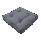 Futon Baixo Oxford Cinza 40x40cm Artesanal Teares
