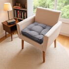 Futon Baixo Oxford Cinza 40x40cm Artesanal Teares