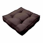 Futon Baixo Oxford Marrom 40x40cm Artesanal Teares