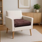 Futon Baixo Oxford Marrom 40x40cm Artesanal Teares