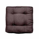 Futon Baixo Oxford Marrom 40x40cm Artesanal Teares