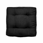 Futon Baixo Oxford Preto 40x40cm Artesanal Teares