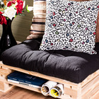 Futon Basic Preto 70x70cm