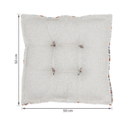 Futon Caqui Tecido Bege 50x50cm Próxima Têxtil