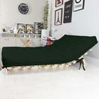Futon Casal Tokio Sofa Cama Verde Militar Com Madeira Maciça