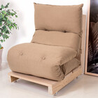 Futon De Espuma Almofada Dobrável Solteiro Bege 170x60cm - Bf