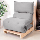 Futon De Espuma Almofada Dobrável Solteiro Cinza Claro 170x60