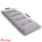 Futon De Espuma Almofada Dobrável Solteiro Cinza Claro 170x60