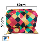 Futon Dobrável De Espuma Solteiro Geométrico - Emcompre Bf Co