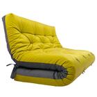 Futon Japonês Casal Dobrável Sofa Cama Amarelo/cinza