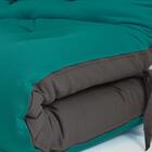 Futon Japonês Casal Dobrável Sofa Cama Azul Turquesa/cinza