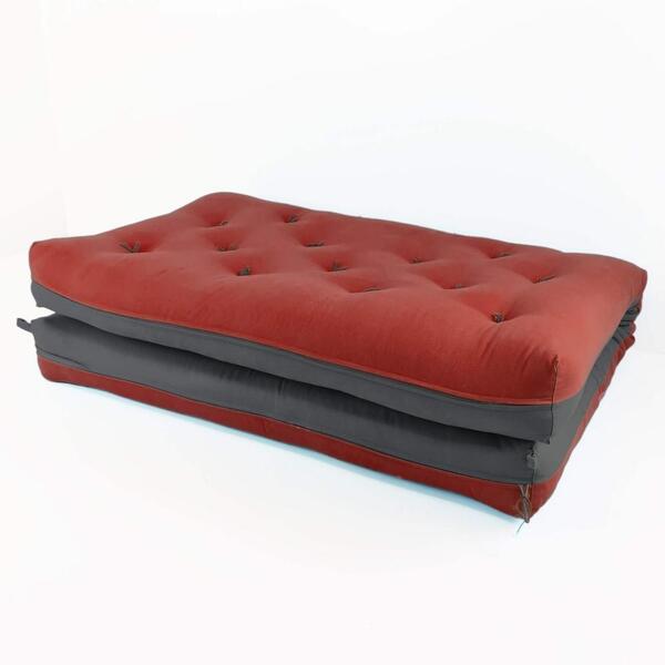 Futon Japonês Casal Dobrável Sofa Cama Goiaba Cinza