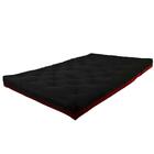 Futon Japonês Casal Dobrável Sofa Cama Vermelho/preto