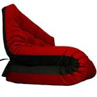 Futon Japonês Casal Dobrável Sofa Cama Vermelho/preto