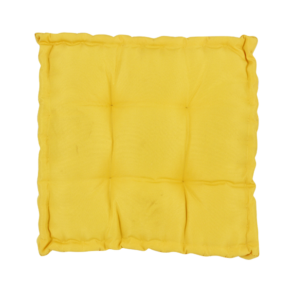 Futon Jardim Poliéster Matilda Amarela 45x45cm Leroy Merlin