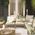 Futon para Jardim Quadrado Folhagem Verde 60x60cm