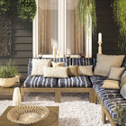 Futon para Jardim Retangular Abstrato Azul 60x60cm